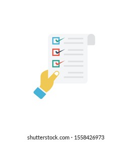 quiz vector flat colour icon 