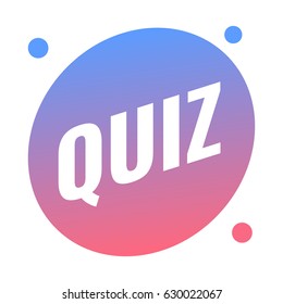 Quiz. Vector icon illustration on white background.