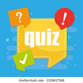 Quiz vector illustration