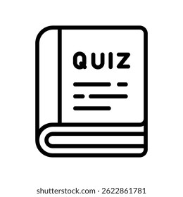 Quiz Vector outline icon. Eps10 file 
