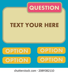 Quiz vector template vector logo template illustration.This logo suitable for business