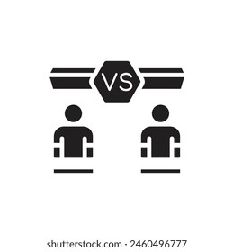 Quiz Versus Filled Icon Vector Illustration