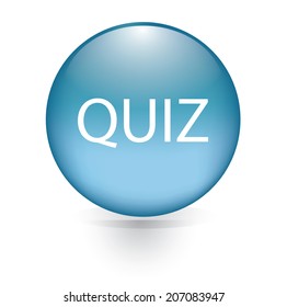 Quiz word blue button 