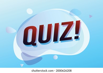 quiz word concept vector illustration with lines 3d style for social media landing page, template, ui, web, mobile app, poster, banner, flyer, background, gift card, coupon, label, wallpaper