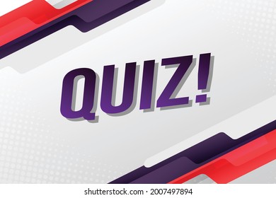 quiz word concept vector illustration with lines 3d style for social media landing page, template, ui, web, mobile app, poster, banner, flyer, background, gift card, coupon, label, wallpaper