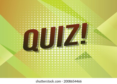 quiz word concept vector illustration with lines 3d style for social media landing page, template, ui, web, mobile app, poster, banner, flyer, background, gift card, coupon, label, wallpaper