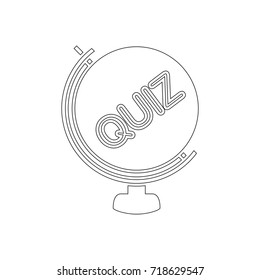 quiz world globe icon