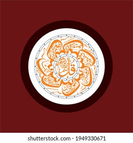 (qul auzu bi rabbil nas "Surah An-Nas 114:1). means: Say, "I seek refuge in the Lord of mankind, The Sovereign of mankind. The God of mankind, From the evil of the retreating whisperer. Who whispers