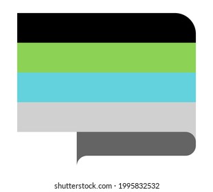 Quoiromantic pride flag, vector illustration