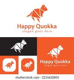 Quokka animal Logo.Quokka pictorial Logo Template.Vector Illustration.