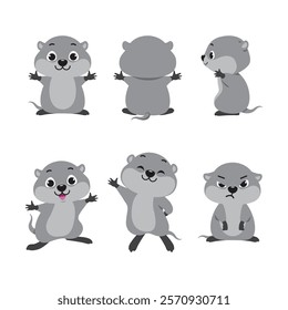 Quokka Chartoon Character design, clip art