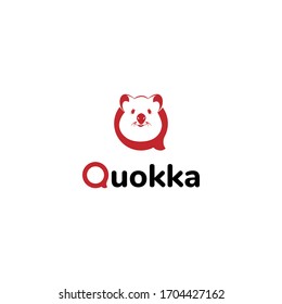 quokka face template logo concept 