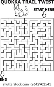 Quokka trail twist maze activity for kids fun