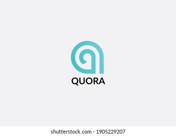 Quora Abstract Q letter minimalist logo design