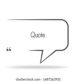 Quot Box. Quotation Vector Icon. Quote Template