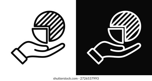 Quota Icon White And Black Background Style
