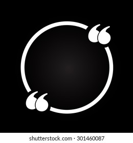 Quotation blank box - place your text here. Vector art.