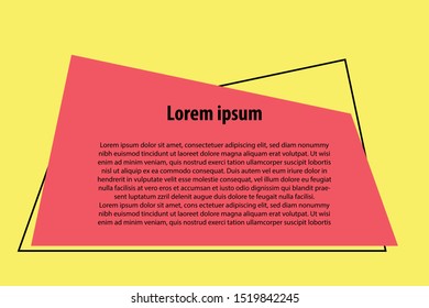Quotation box, dialog chatting box vector illustration. "Your text here" sign.