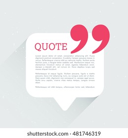 quotation chat bubble with shadow