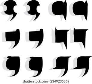 quotation comma sign vector illustration