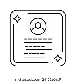 Vector de línea de testimonio de Cliente de cita. símbolo de testimonio de Cliente de cita. símbolo de contorno aislado ilustración negra