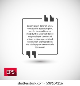 quotation icon. One of set web icons