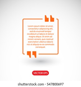 quotation icon. One of set web icons