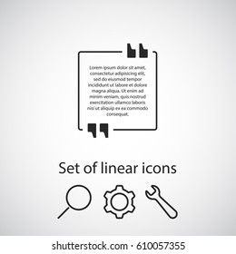 quotation icon. One of set web icons
