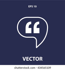 quotation icon. quotation sign