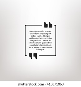 Quotation icon vector