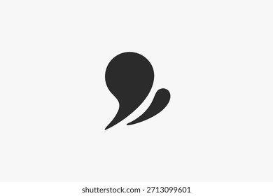 Logotipo da palestra de comunicação de aspas