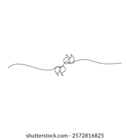 Quotation mark in continuous line drawing style Line art of of a quote mark Vector illustration Abstract background,
