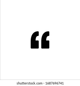 Quotation mark filled icon- Vector