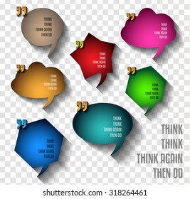 Quotation Mark Frame COLLECTION with Flat style and space for text. Modern template layout for phrases citation, famous quotations, ideas, advertising, printed material and so on.