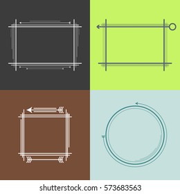 Quotation Mark Frame with Flat style and space for text. Retro template layout for phrases citation, famous quotations, ideas, advertising, printed material and so on.