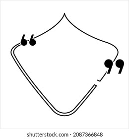 Quotation Mark Icon Design Vector Art Illustration
