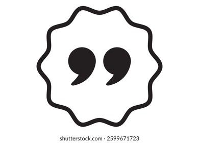 Quotation mark icon set graphics