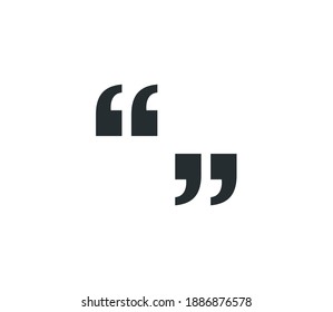 Quotation Mark Icon Symbol Vector Illustration