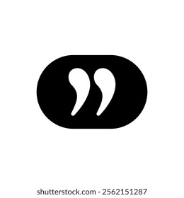 quotation mark icon vector design template elegant style