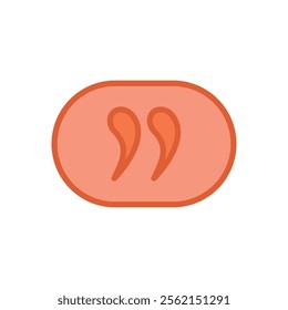 quotation mark icon vector design template elegant style