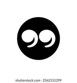 quotation mark icon vector design template elegant style