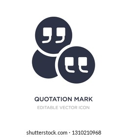 quotation mark inside a circle icon on white background. Simple element illustration from General concept. quotation mark inside a circle icon symbol design.