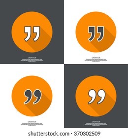 Quotation Mark. Quote sign icon. 