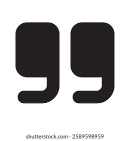 Quotation mark sign and symbol Quote icon vector illustration.