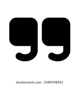 Quotation mark sign and symbol Quote icon vector illustration.