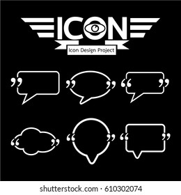 Quotation Mark Speech Bubble icon