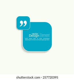 Quotation Mark Speech Bubble. Quote sign icon. Vector banner