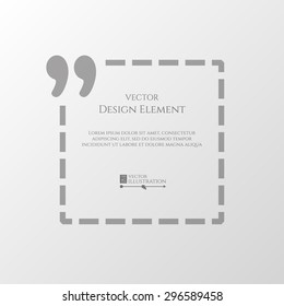 Quotation Mark Speech Bubble. Quote sign icon.