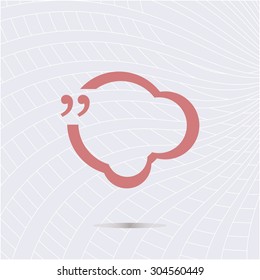 Quotation Mark Speech Bubble. Quote sign icon. vector illustration
