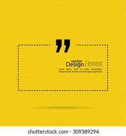 Quotation Mark Speech Bubble. Quote sign icon.